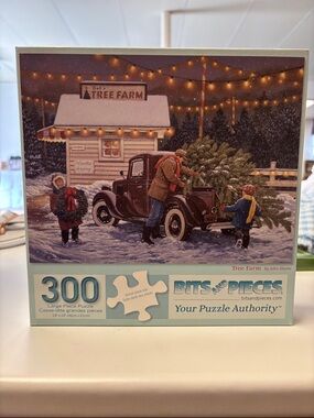 Bits and Pieces 300-Piece 'Tree Farm' Jigsaw Puzzle - Blue